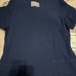 Navy blue sketcher scrub top